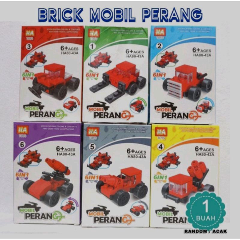 [MAINAN] Brick Mobil Perang || Mobil Perang Rakit || Lego Brick Figure