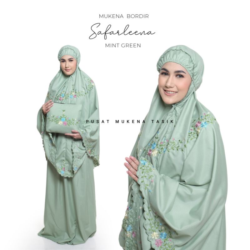 COD MUKENA DEWASA KATUN RAYON BORDIR MANUAL SAFARLEENA | PUSAT GROSIR KATUN BALI MIKRO MURAH DAHLIA