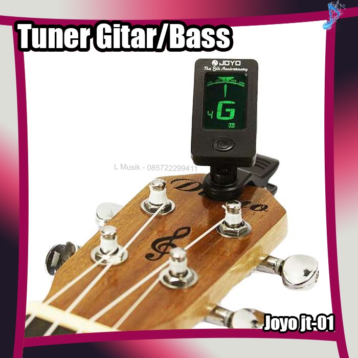 Tuner Joyo JT-01 dan JT-07 Chromatic Clip Layar - TUNER UNTUK GITAR AKUSTIK,GITAR ELEKTRIK,BASS,BIOLA