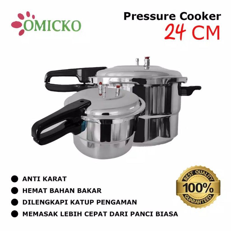 Panci Presto Omicko 8 Liter 24cm - Pressure Cooker  Omicko 8liter