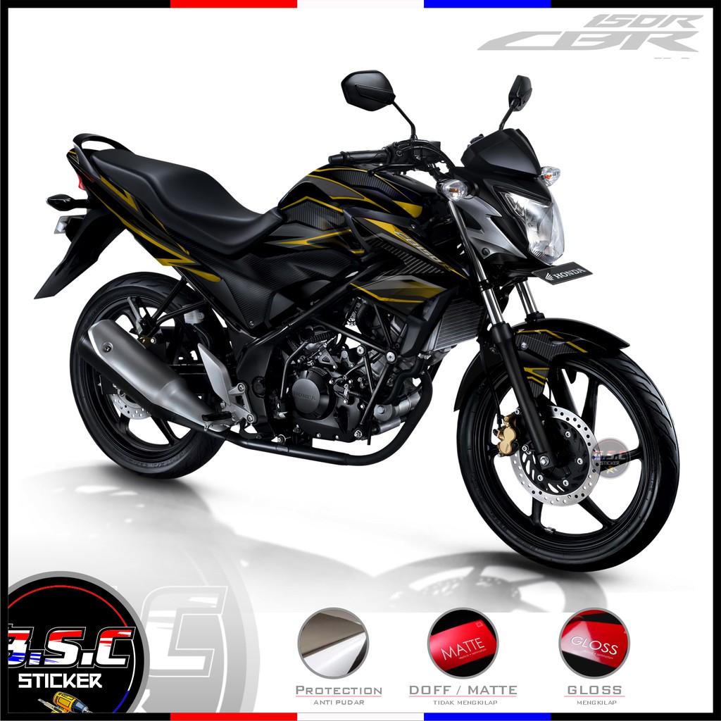 Decal FULL BODY Sticker CB 150R / CB150R / OLD CB 150R V.1 Motif Street Carbon Gold