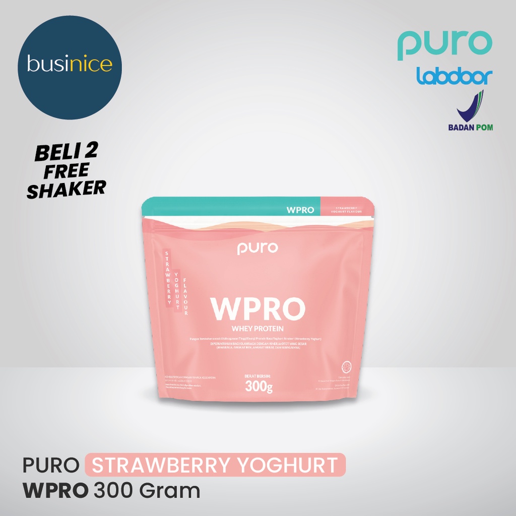 PURO Wpro Whey Protein 300 Gram BPOM Halal