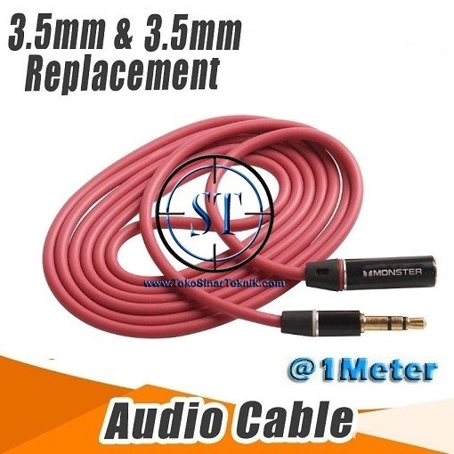 Kabel Audio AUX Extension 3.5mm Stereo Male To Female 3 Line 1 Meter