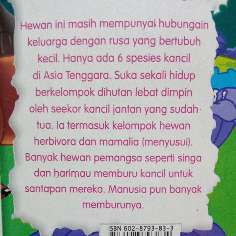 Buku Dongeng Cerita Anak Kancil/seri mengenal hewan