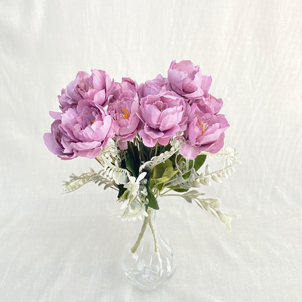 Bunga Peony Hybrida Premium (satuan) Bunga Artificial / Bunga Plastik / Bunga Dekorasi / Pernikahan-2