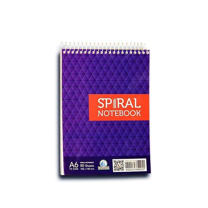 Buku Tulis Memo Spiral Notebook A6 Garis 80 lbr Locomotif