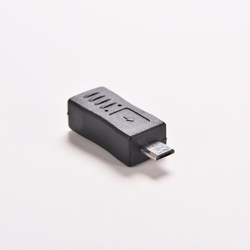 (LUCKID) 1pc Adapter Konverter Charger / Data Mini USB Female Ke Micro USB Male F / M