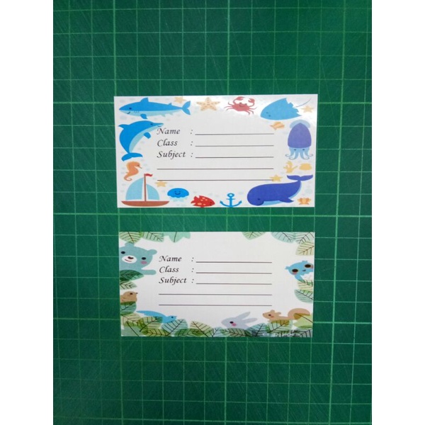 

sticker label mata pelajaran 25 pcs mix 2 motif