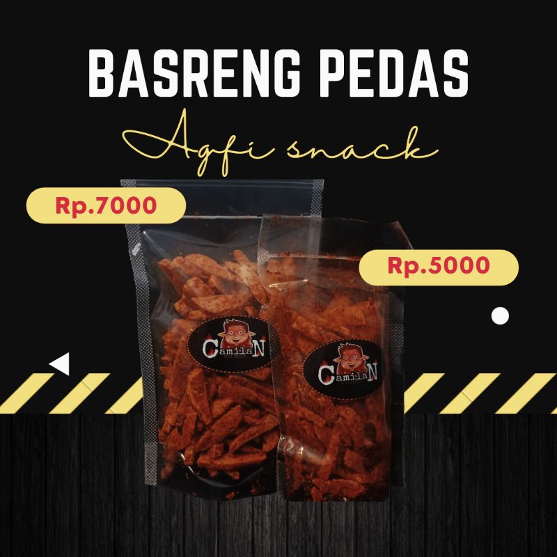 

Basreng bumbu basah daun jeruk,Basreng pedas 70g/150g