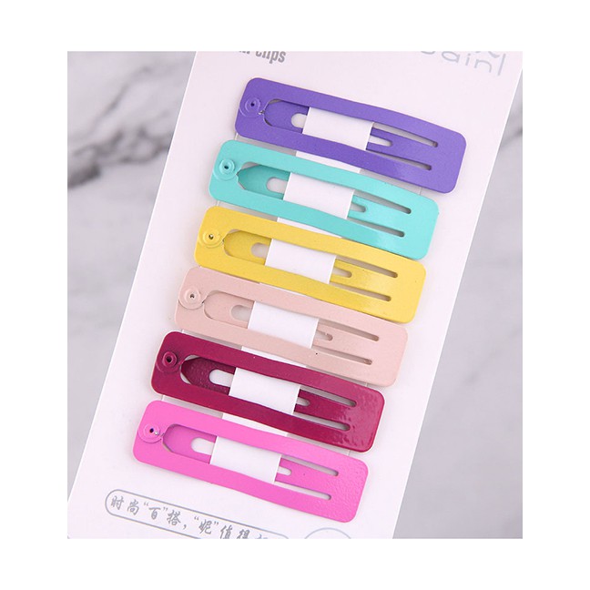 LRC Jepit Rambut Fashion Color Children's Long Square Hair Clips A57926