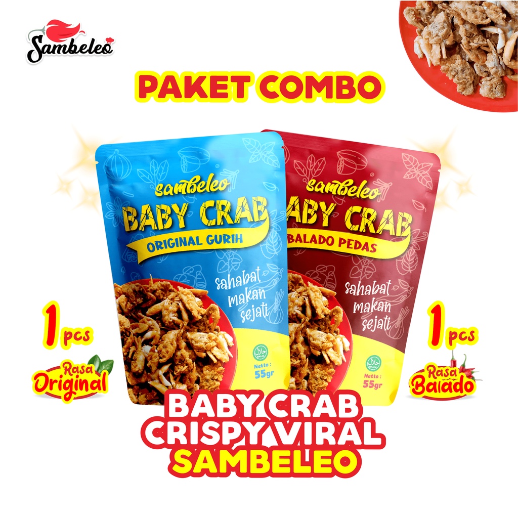 

PAKET COMBO BABY CRAB 2PCS (original & balado)