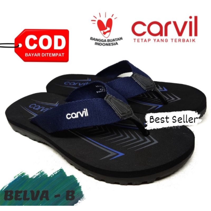 SANDAL SANTAI Sandal Pria Carvil Original Anti Air - Sendal Carvil Casual