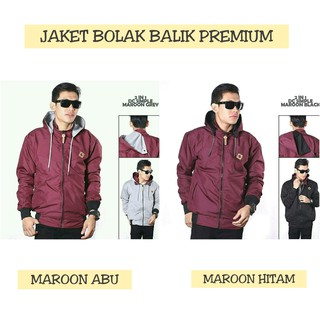 JAKET PRIA BOLAK BALIK 2IN1 PREMIUM JAKET BB L XXL | Shopee Indonesia