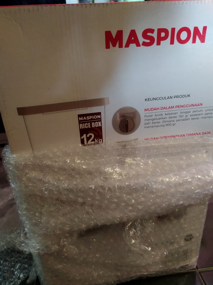 Rice Box - Tempat Penyimpanan Beras Kapasitas 12 Kg Maspion Mrd-12 / Mrd 12