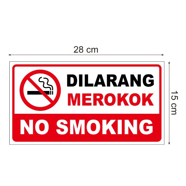 Jual Stiker Vinyl Himbauan Tanda Dilarang Merokok Sign No Smoking