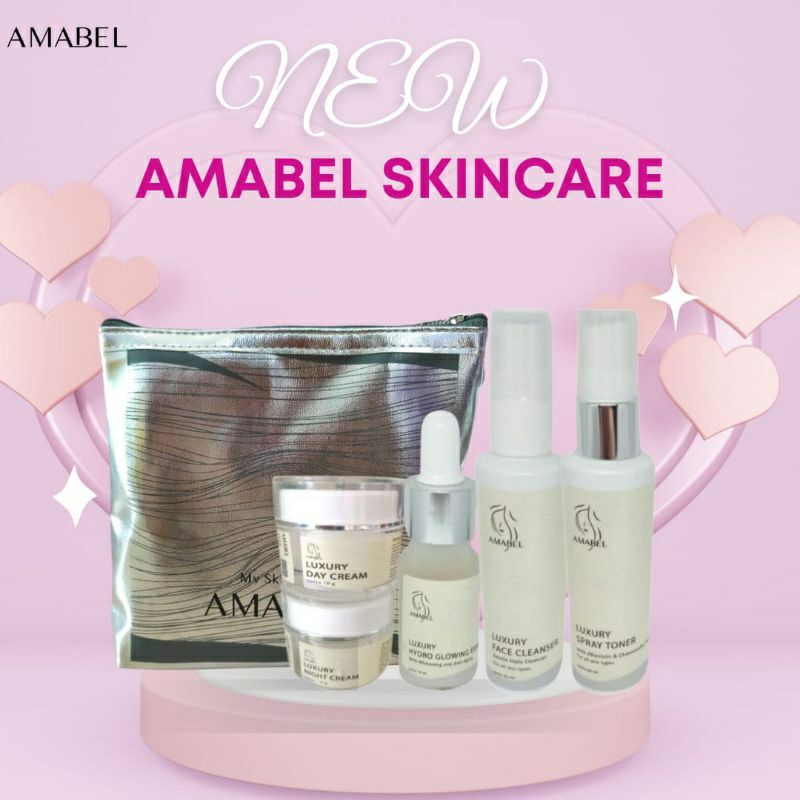 Skincare BPOM - Pemutih Wajah Untuk Kulit Sensitif Berminyak & Berjerawat - Amabel