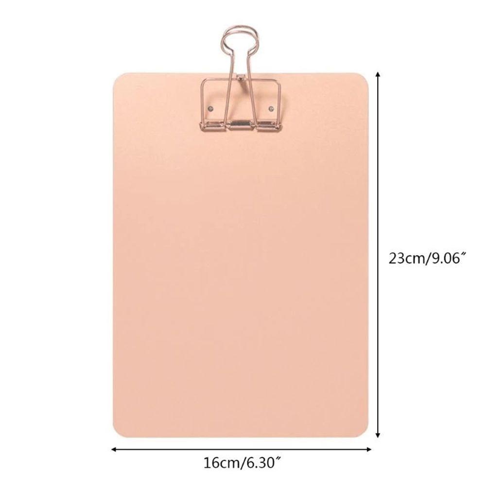 [Elegan] A5 Metal Clipboard Alat Tulis Supply Perlengkapan Sekolah File Organizer Alat Kantor Menu Tagihan Folder Dokumen Holder Tulisan Pad