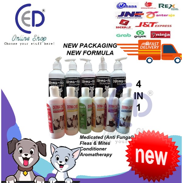 SHAMPOO ANTI KUTU DERMA CARE KUCING &amp; ANJING 250ML ALL VARIAN