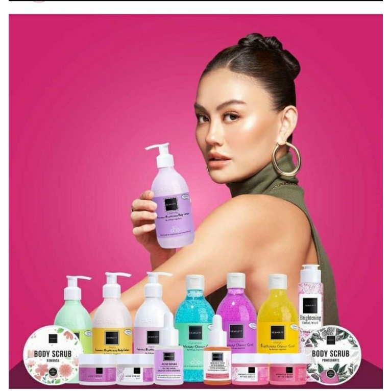 SCARLET PAKET LENGKAP SCARLET SERUM SCARLET BODY SCRUB ,SCARLET FACIAL WASH DAN SCARLET SHOWER SCRUB