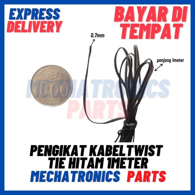 [DEV-9364] PENGIKAT KABELTWIST TIE HITAM 1METER