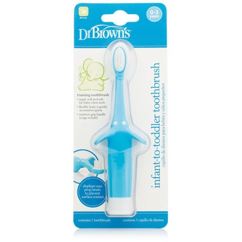 Dr Brown Browns Infant Toodler Toothbrush Sikat Bayi - BIRU