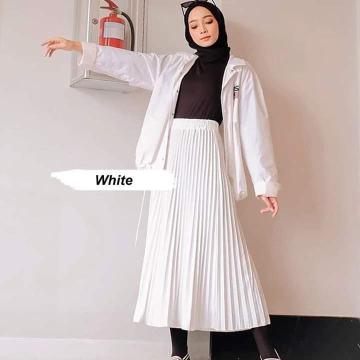 ROK PLISKET PREMIUM /ROK PANJANG MUSLIM/ ROK MAYUNG BAHAN HYGET PREMIUM GRADE A