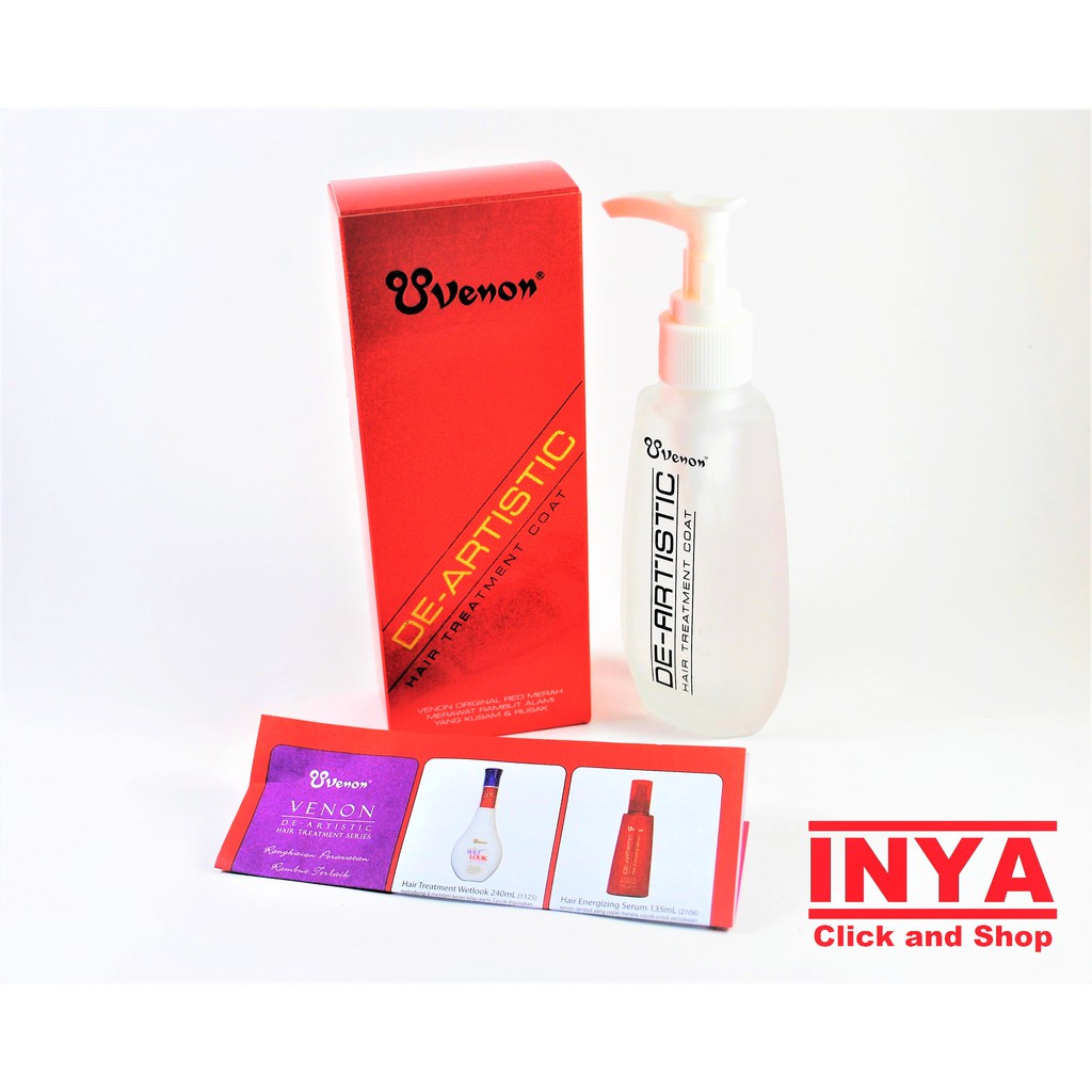 VENON DE-ARTISTIC ORIGINAL RED Hair Treatment Coat 160ml - Krim Perawatan Rambut