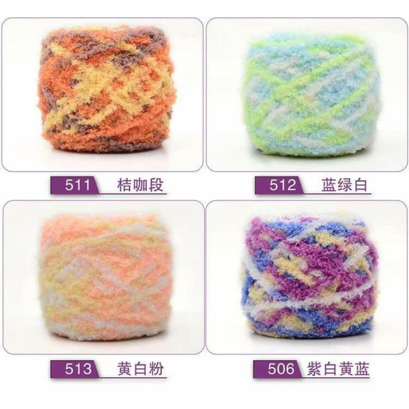 (25-45) TOWEL YARN Benang Rajut Handuk Bonbon Poppy import