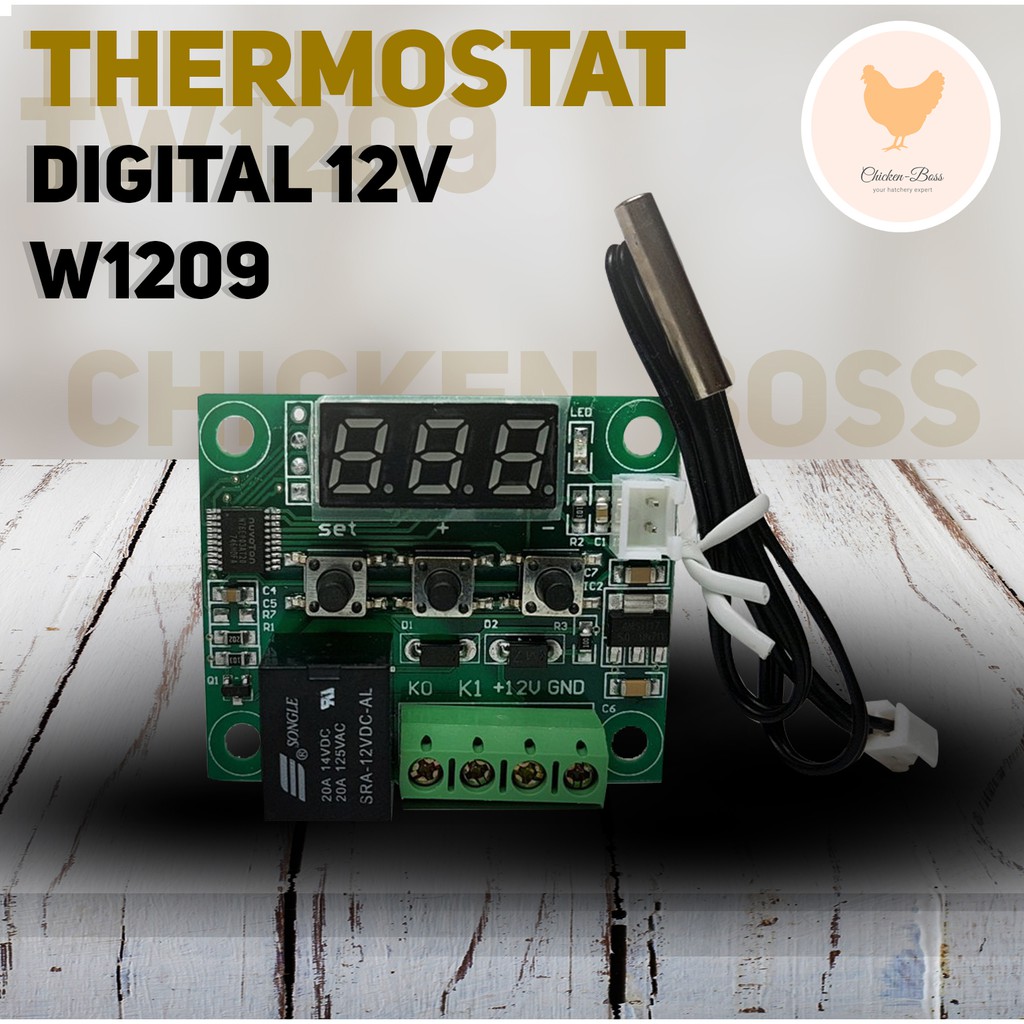 Termostat Thermostat Digital 12V W1209 Mesin Tetas Telur Full Otomatis Penetas