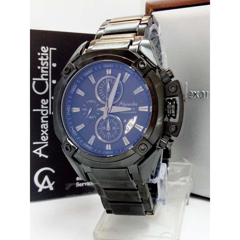 Jam Tangan Pria Alexandre Christie AC 6225 MC FBL Original Stainless