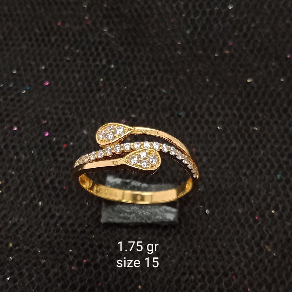 Cincin Emas 17K - 1.75 gr Kadar 750 - 580