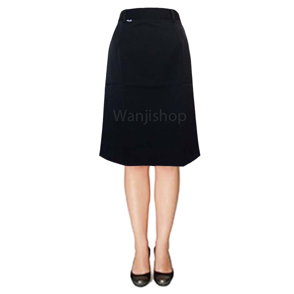 Rok span pendek S-L4 | rok bahan | rok kerja kantor | rok hitam | rok sidang