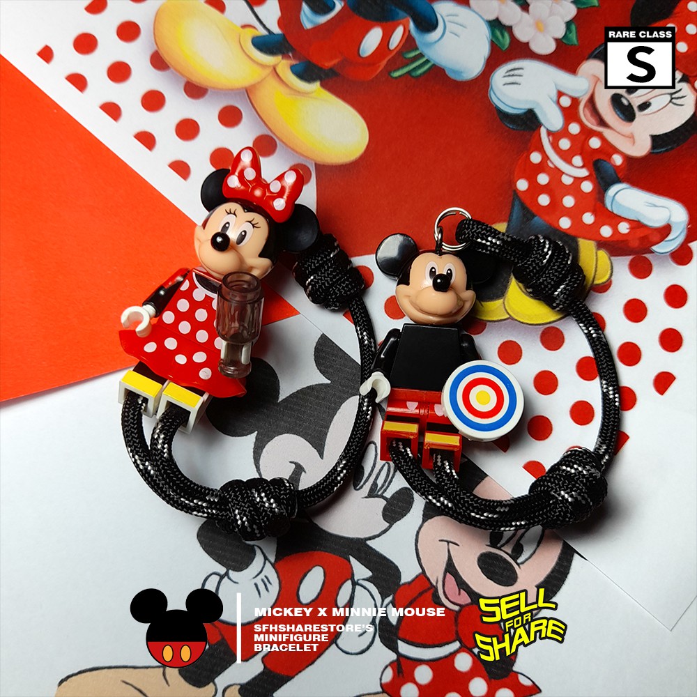 GELANG LEGO MINIFIGURE MICKEY MOUSE / GELANG LEGO MICKEY MINNIE MOUSE / GELANG AESTHETIC TALI VIRAL
