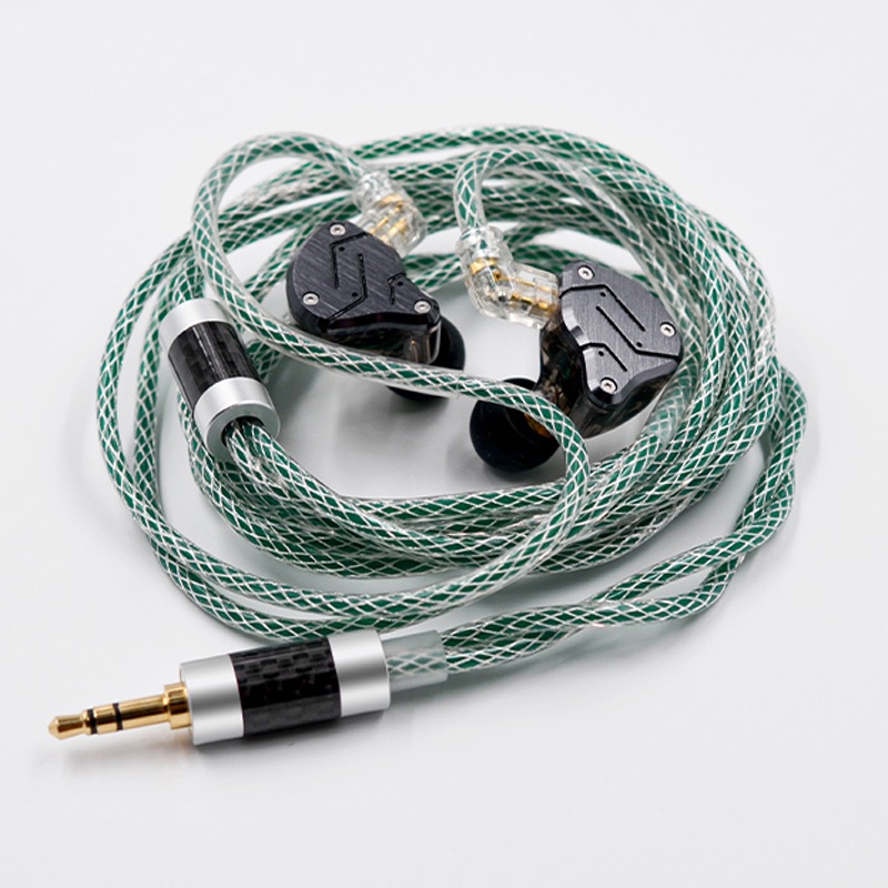 Kz Kabel Earphone 8 Helai Lapis Silver Untuk Zs10 Pro / Zax / Zas / Zex / Zex Pro / Zsn / Zsn Pro / Zsn