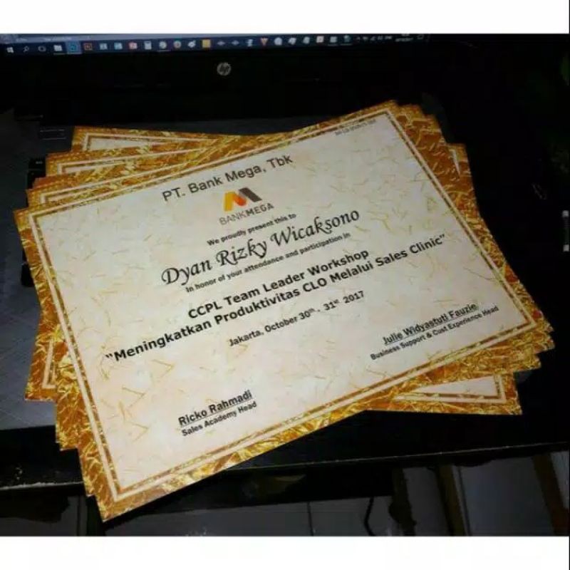 

Cetak Sertifikat Tebal 260 Gsm Murah Cepat