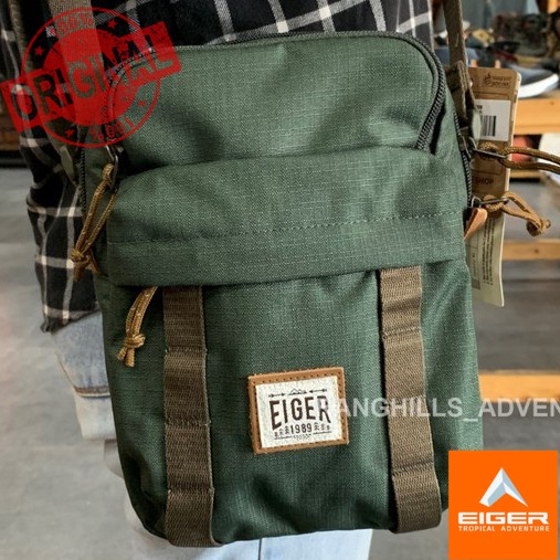EIGER1989 TAS SELEMPANG PRIA SEAWAY 2.0 POUCH GREEN ORIGINAL