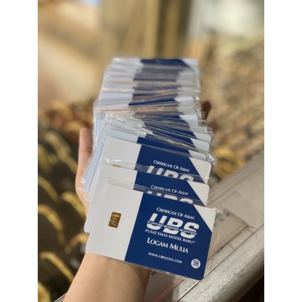 EMAS LOGAM MULIA UBS GOLD 2 gram / 1 gram / 0,500 gram BERSERTIFIKAT SNI