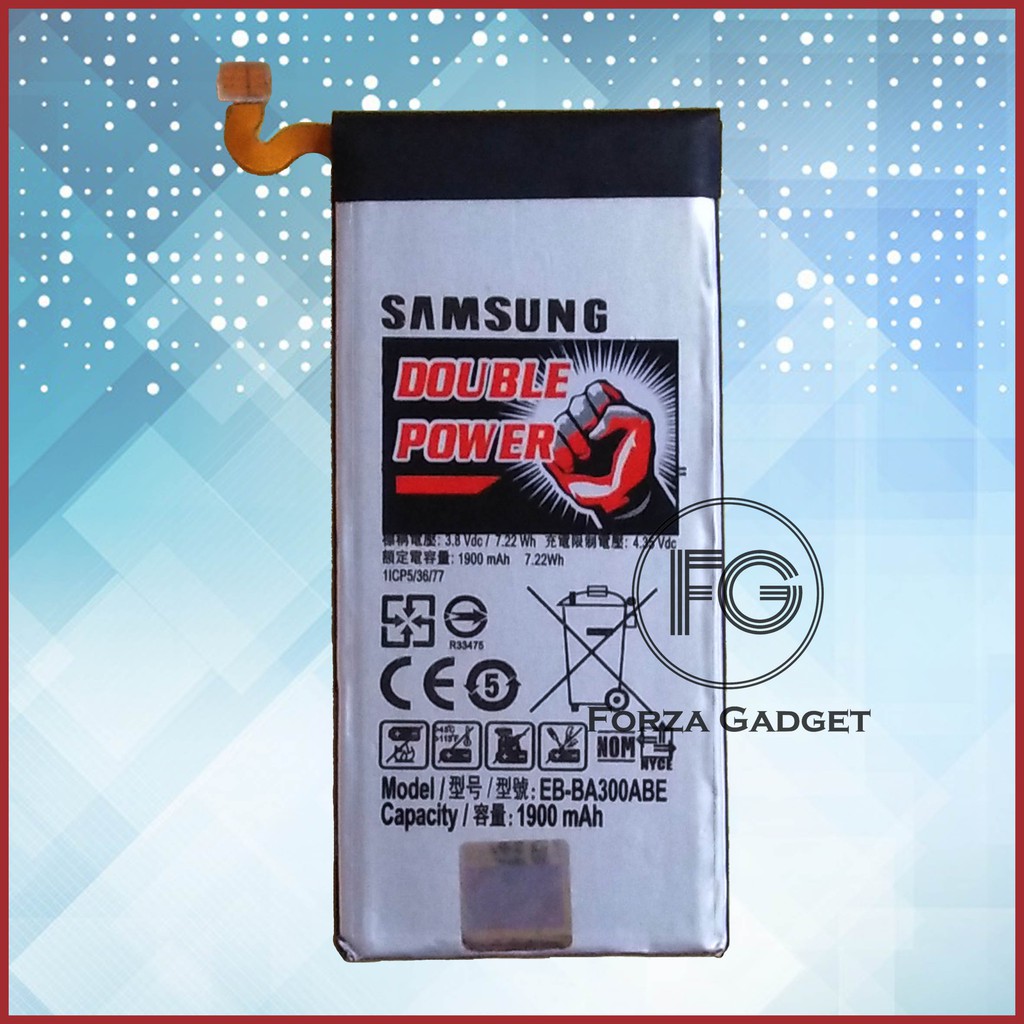 BATTERY DOUBLE POWER SAMSUNG A3 2015 / SM-A300F 1900 mAh