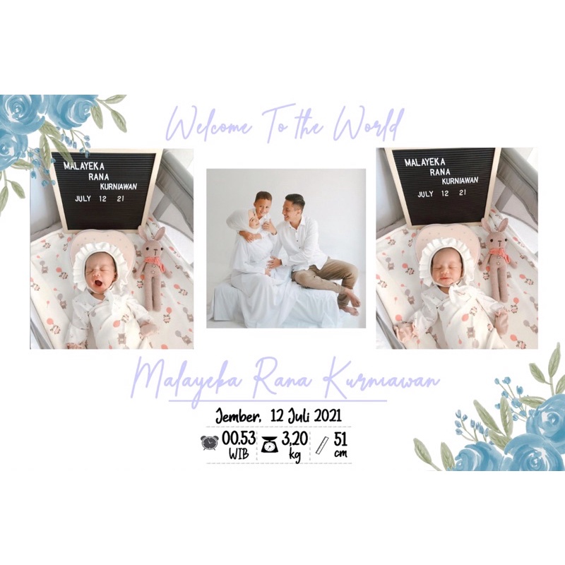Frame Baby Biodata, bingkai foto biodata bayi