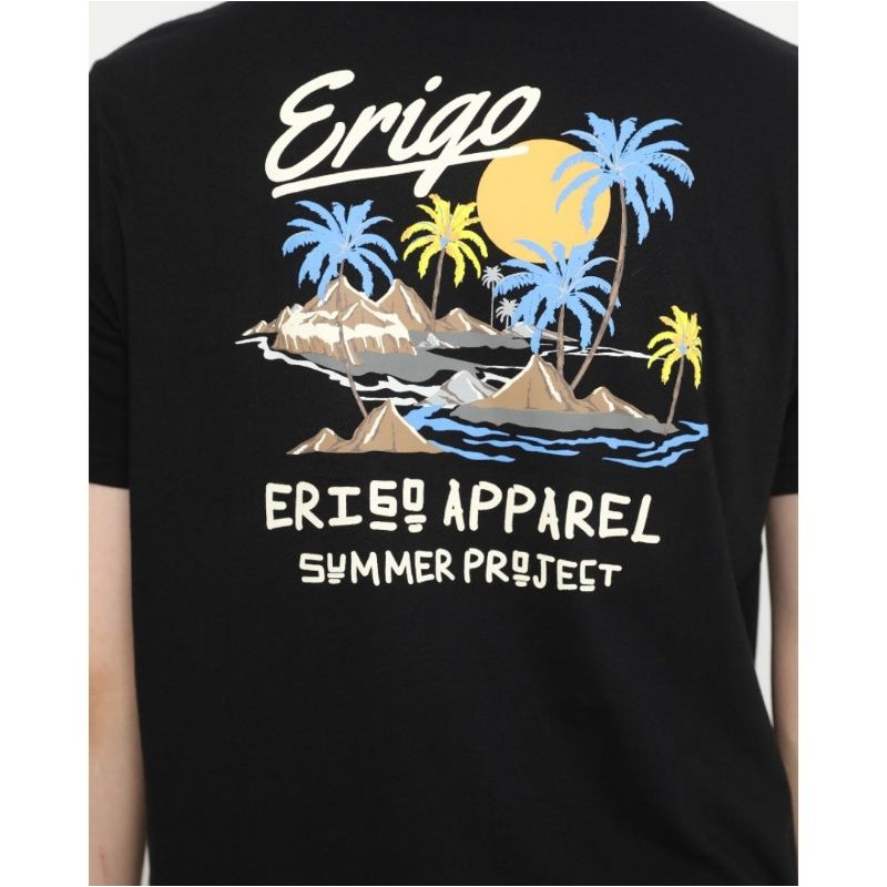 Erigo Tshirt projects summer hitam premium/ kaos Erigo hitam