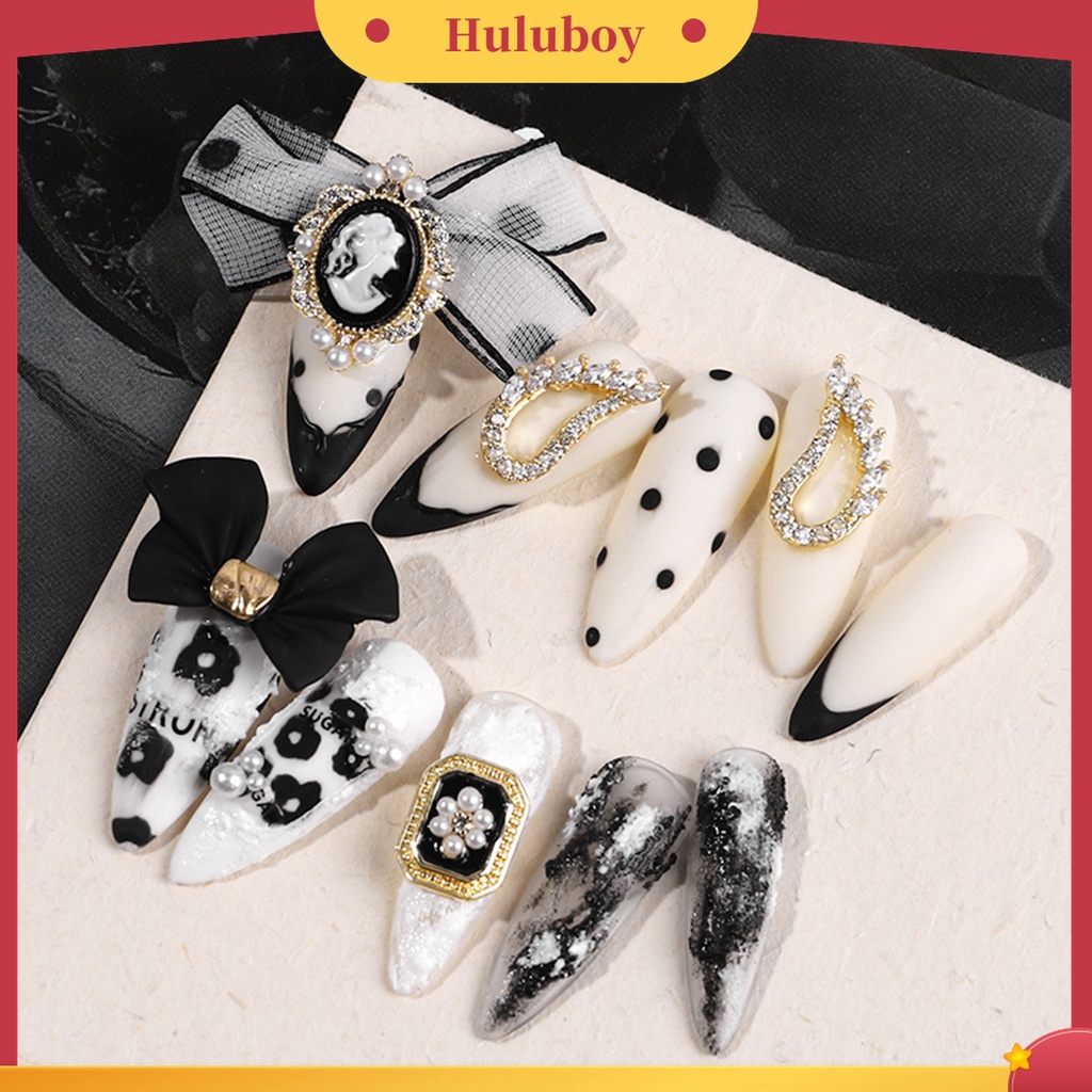 Huluboy Huluboy♡ Dekorasi Nail Art 3D Bentuk Pita Tahan Lama Untuk Wanita
