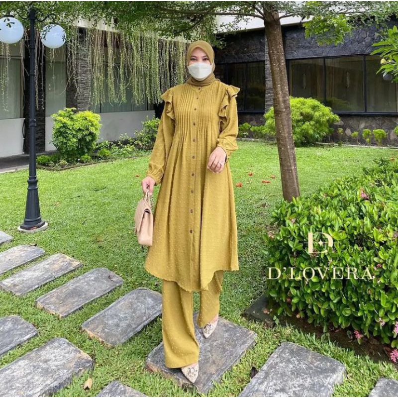 TERBARU ONE SET TUNIK CRINKLE WANITA BUSUI KEKINIAN HITS SET WANITA