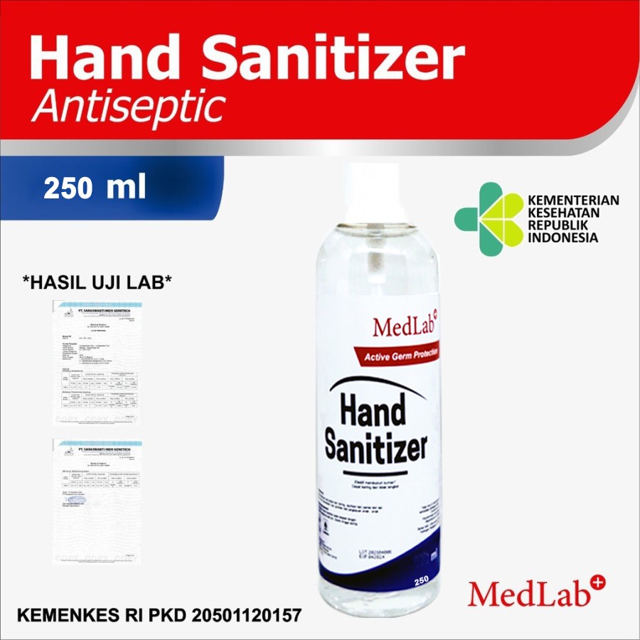 MEDLAB Hand Sanitizer 250ml RESMI KEMENKES