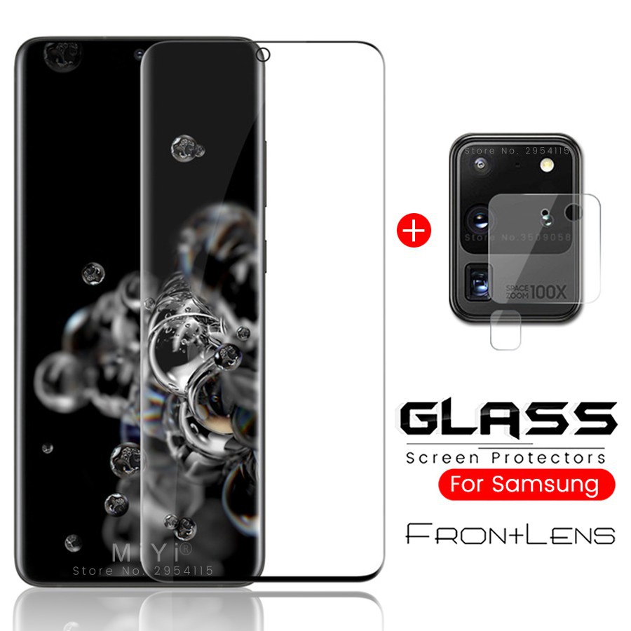 Pelindung Layar Tempered Glass Samsung Galaxy S20, Plus dan Ultra Paket 2 in 1