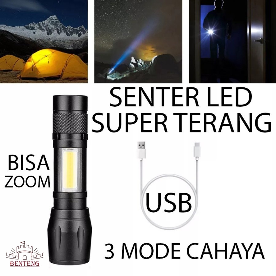 Lampu Senter Mini Emergency Excob U3 versi 2- Lampu Senter Tactical Mini