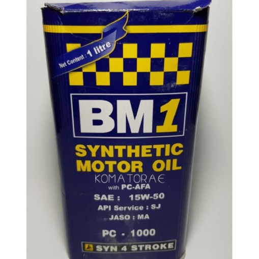 OLI MESIN MOTOR 4T BM1 PC 1000 SJ 15W-50 KEMASAN 1L