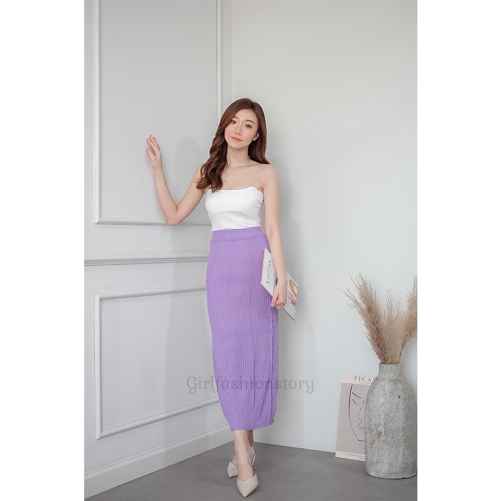 GFS RJT GRACILA SPAN KNITTED KNIT MAXI SKIRT ORIGINAL RAJUT