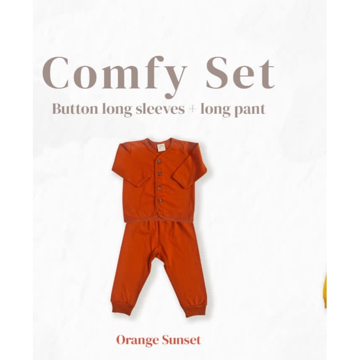 Libby comfy set setelan panjang color 0-12 bulan