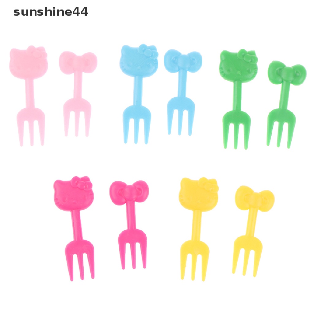 Sunshine 10pcs / set Tusuk Gigi Mini Untuk Buah / Snack / Dessert Anak