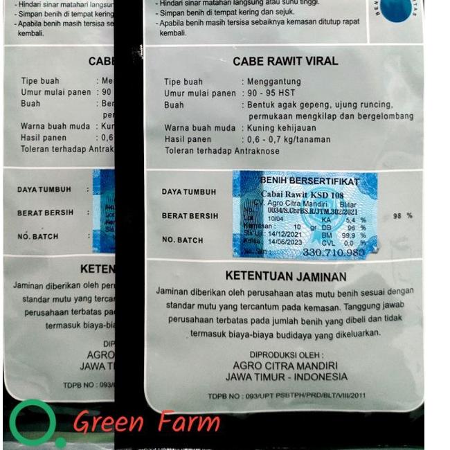 Menarik.. Cabe Rawit VIRAL Cabe Rawit Merah Viral Cap Candi Kemasan 10 Original Pabrik Toleran Virus